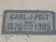 Carl J. Felt Grave Marker